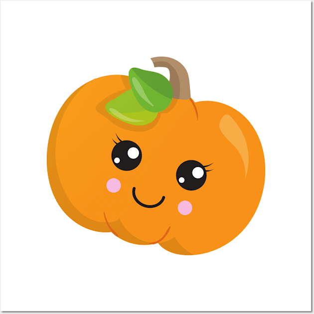 Halloween Pumpkin, Smiling Pumpkin, Trick Or Treat Wall Art by Jelena Dunčević